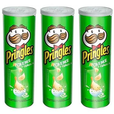 Imagem de Batata Pringles Creme E Cebola 109g - Kit Com 3 Unidades