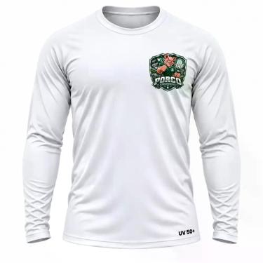 Imagem de Camisa Uv +50 Palmeiras Torcedor Alviverde Porco cor:BrancoTamanho:G4 