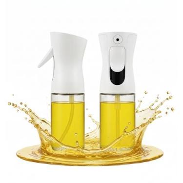 Imagem de Borrifador Spray para Azeite e Óleo 200ml – Dispenser Pulverizador para Temperos, Vinagre e Molhos – Uso Doméstico e Culinário – Galheteiro Reutilizável e Anti-Respingos para Cozinha (BRANCO)