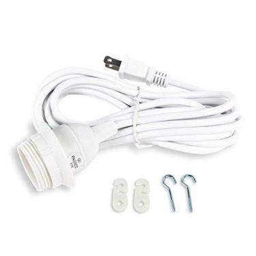 Imagem de Wallniture Fiore conjunto de soquetes para lâmpadas pendentes de 15 m para lâmpadas pendentes, branco