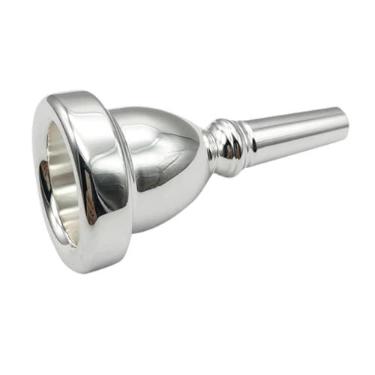 Imagem de MERIGLARE Bocal de tuba acessório para instrumento musical prática substituição treinamento efeito sonoro aprimorado bocal de latão para iniciantes