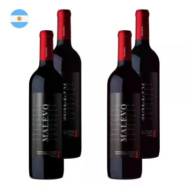Imagem de Kit 4 Vinhos Malevo Tinto Argentina 750ml
