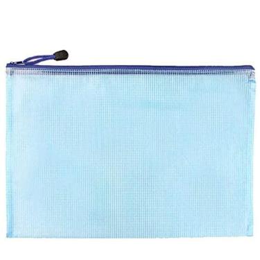 Imagem de Boxonly A3 Carteiras de plástico, bolsas com zíper, carteira de documentos, pastas de documentos, bolsos de plástico, carteira de arquivo com zíper para escola, escritório, lição de casa, viagem