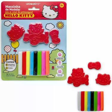 Imagem de Massinha de Modelar Hello Kitty 80g com 3 Moldes - Leo&Leo
