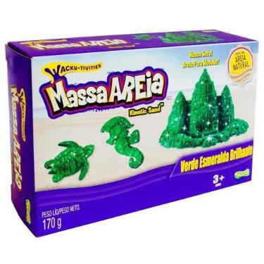 Imagem de Areia Sintetica Modelar Massa Com Brilho 170g - Sunny, Verde