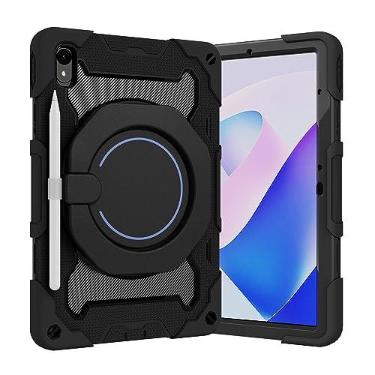 Imagem de Capa protetora para tablet Capa infantil para Huawei MatePad 11 (2023) 11,0 polegadas, alça rotativa de 360° Estojo três em um resistente a estilhaços, à prova de quedas, alça de ombro Estojos para Ta