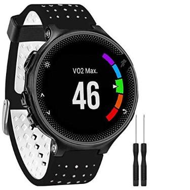 Imagem de GVFM Pulseira compatível com Garmin Forerunner 735XT, pulseira de substituição de silicone macio para relógio inteligente 220/230/235/620/630/735XT/235 Lite Smart Watch para mulheres