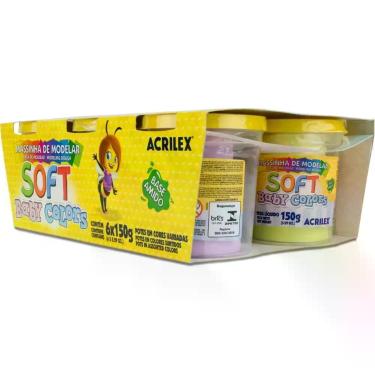 Imagem de Massa para Modelar SOFT BABY Color 150G 6CORES - Acrilex