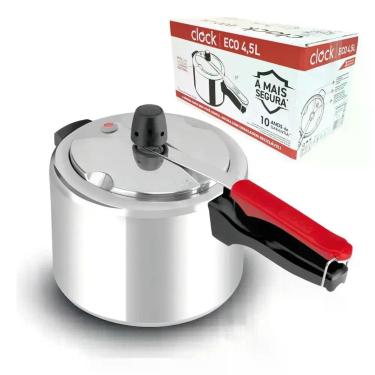 Imagem de Panela De Pressão Clock Eco Polida 4,5 Litros 9295306123 Cor Prateado