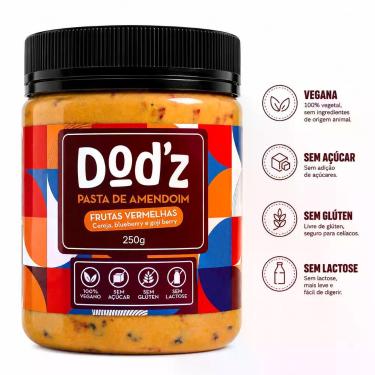 Imagem de Dod'z! Pasta de Amendoim com Choco Branco e Frutas Vermelhas  250g