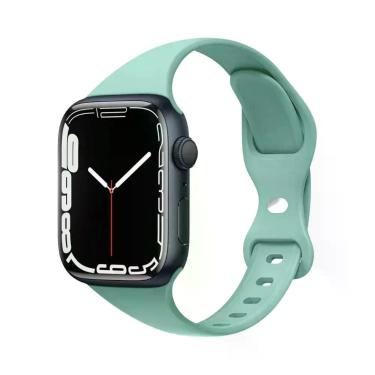 Imagem de Pulseira De Silicone Slim Para Apple Watch 45mm 44mm 40mm 41mm Bracele
