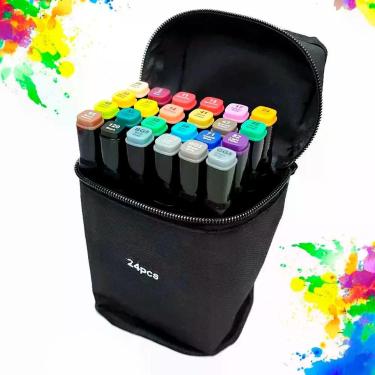 Imagem de Kit Canetinha 24 Unidades Pintura Escolar Linha Profissional - BELLATO