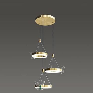Imagem de Lustres de cristal de luxo, iluminação de lustre de quarto, luz pendente de cabeceira, luminárias de parede de fundo de alumínio dourado, lustre de teto LED - iluminação suspensa para sala d