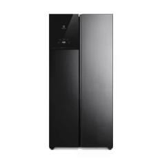 Geladeira Electrolux Frost Free Inverter 431L AutoSense Bivolt Side by Side Black Inox Look (ES40B) Bivolt