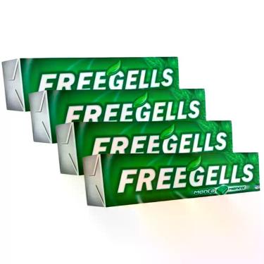 Imagem de Kit 4 Bala Freegells Sabor Menta Drops 27,9g