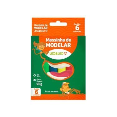 Imagem de Massinha de Modelar 90g 6 Cores Amido (Pacote com 12 unidades) Leo&Leo