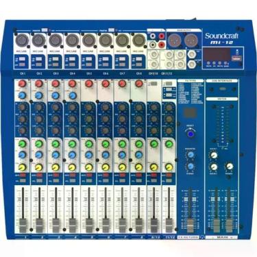 Imagem de Mesa de Som Mi-12 12 Canais USB com Bluetooth e MP3 Player Analógica Compacta Soundcraft
