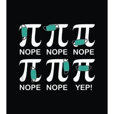 Imagem de Nope Pi Day Funny Face Mask Teacher Student Mathematics Math Notebook: Graph Paper Notebook, Grid Paper for Math and Science Students, Quad Ruled 4x4 110 Pages, 6x6280