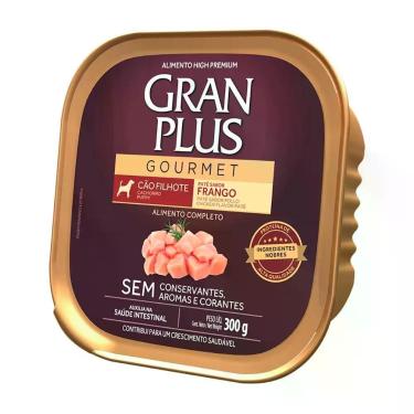 Imagem de Ração Úmida GranPlus Gourmet Patê Sabor Frango para Cães Filhotes 300g