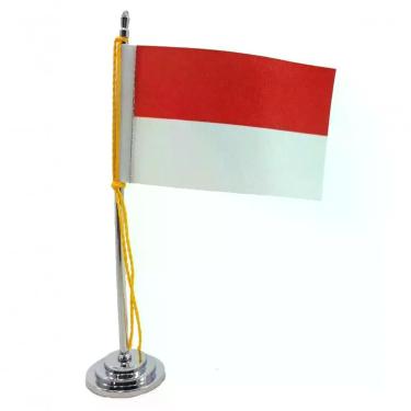 Imagem de Mini Bandeira De Mesa Da Indonésia 15 Cm Poliéster