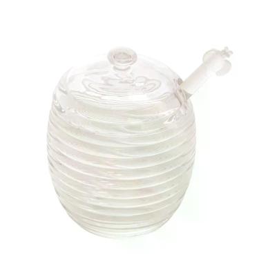 Imagem de Açucareiro Colmeia 210ml Cristal C/ Colher Lyor 11x8cm
