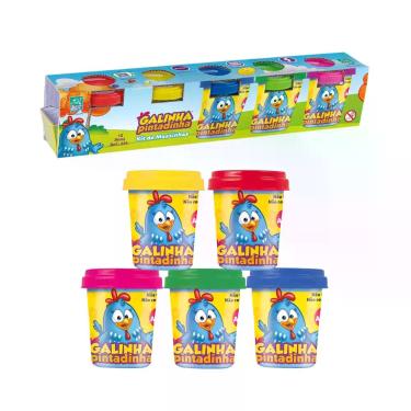 Imagem de Galinha Pintadinha Kit De Massinhas Com 5 Potes Brinquedo Infantil Sup