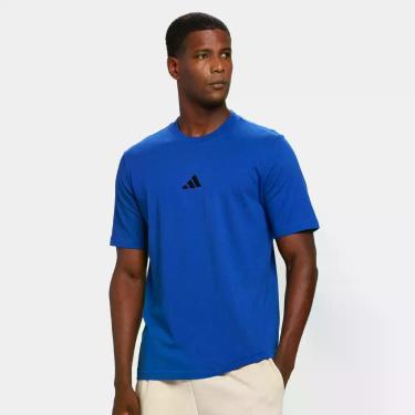 Imagem de Camiseta Adidas Small Logo Masculina, Azul navy, GG