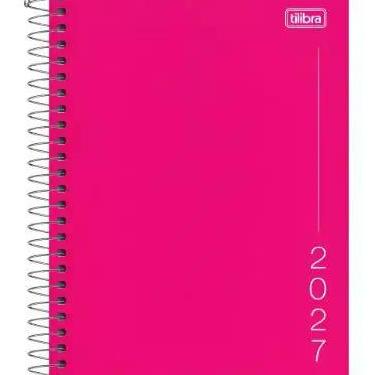 Imagem de Agenda espiral diaria 2027 11,7x16,4cm Pepper Rosa Tilibra