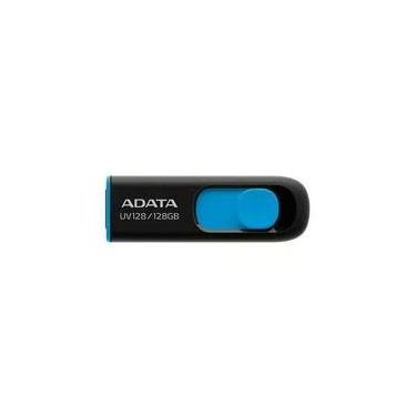 Imagem de Pen Drive 128GB Adata AUV128, USB 3.2, Preto e Azul - AUV128-128G-RBE