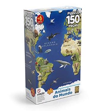Imagem de Quebra-Cabeça Animais do Mundo 150 peças, Multicor
