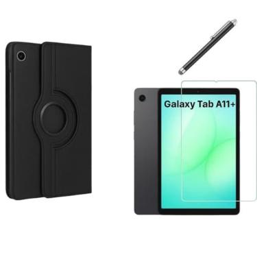 Imagem de Capa Case Giratoria para Tablet Samsung Galaxy Tab A11+ Plus (2025) + Película de Vidro Temperado 9H + Caneta Touch - Phone Palace