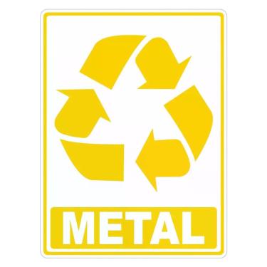 Imagem de Adesivo Lixo Reciclavel Metal 1 Unidade 20cm X 15cm Nome Do Desenho Metal