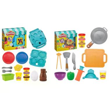Imagem de Kit Massinha Play-Doh Crazy Waffle Cafe - Hasbro com Acessórios, Color