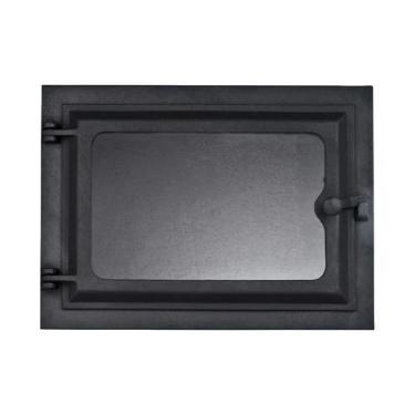Imagem de Porta Forno Ferro Fundido Com Vidro 28,5x33,5cm - Libaneza