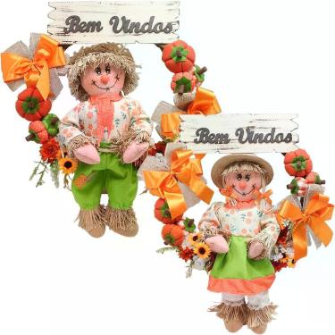 Imagem de Casal Guirlandas Espantalhos Festa Junina Fazenda Xará 50cm
