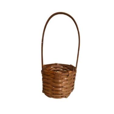 Imagem de Cesta Redonda De Bambu  14 x5cm Decorativo Páscoa festa - Blook