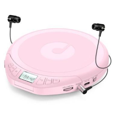Imagem de Leitor de CD portátil Gueray CD Discman com fones de ouvido e display 