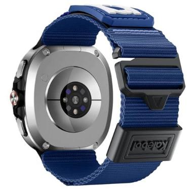 Imagem de Pulseira tática de nylon compatível com Samsung Galaxy Watch 8 de 40 mm e 44 mm/Galaxy Watch 8 Classic de 46 mm, resistente sem lacunas para Galaxy Watch 8 de 40 mm, 44 mm, clássico de 46 mm