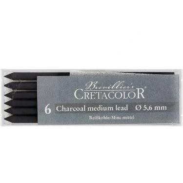 Imagem de Mina Artistica Cretacolor Brevilliers 5.6 mm 006 Un Carvão Médio 26002