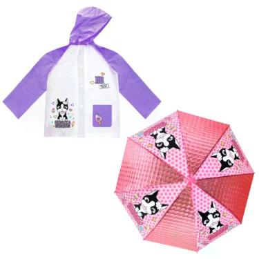 Imagem de Kit Capa De Chuva + Guarda-Chuva Com Estampa Da Rebecca Bonbon C/Apito