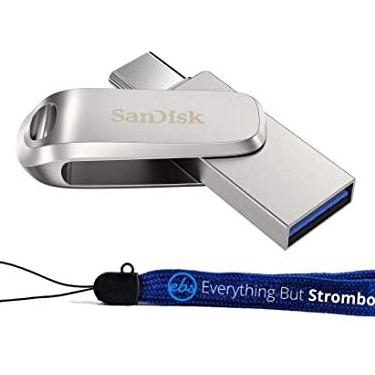 Imagem de Pen Drive SanDisk 256GB Ultra Dual Drive Luxe USB 3.1 Tipo-C para laptops Acer conversíveis 2 em 1, Chromebook Spin 713, Aspire 1 (SDDDC4-256G-G46) Gen1 pacote com (1) cordão Everything But Stromboli