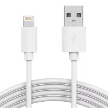 Imagem de Cabo Usb Ipho 1 Metro Branco Original Turbo branco Garantia - Riberken