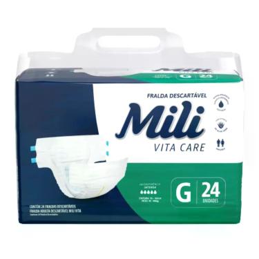 Imagem de Fralda Geriátrica Adulto Mili Vita Tamanho G 1 Pacote com 24 fraldas