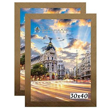 Imagem de Kit 2 Porta Retrato Molduras 30x40 Dourado