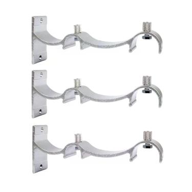 Imagem de Kit 4 Suportes Duplo Perfil Invertido Para Varão Wave 28mm FOSCO - ART