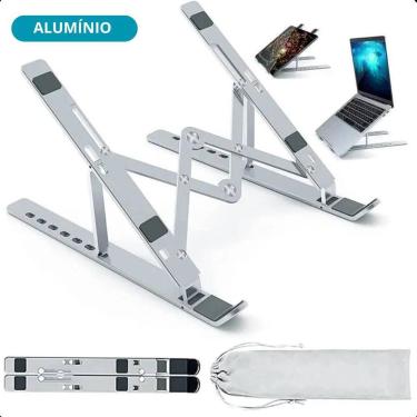 Imagem de Base Suporte Dobrável Articulado Para Laptop Prateado - LIPPIN
