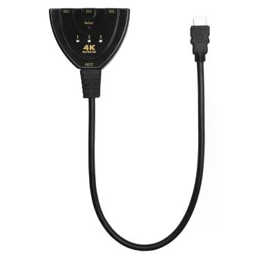 Imagem de Chave Seletora Hub HDMI Evus C-079 3 Entradas X 1 Saída Bivolt