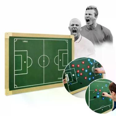 Imagem de Campo futebol de botao 40x60 madeira tabuleiro lousa mdf jogo divertid