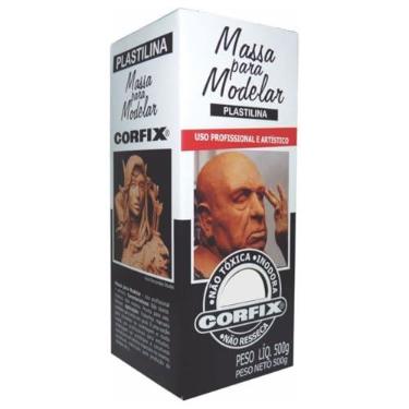 Imagem de Massa Plastilina Para Modelagem Corfix 500g 301 Branco