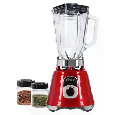 Imagem de Kit New Osterizer Vermelho Oster Liquidificador Clássico com Mini Jarras para Cozinha 220V